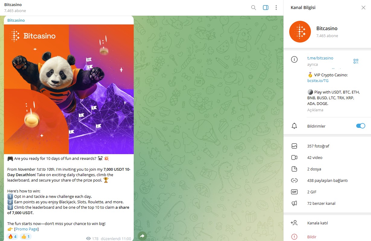 Bitcasino Telegram